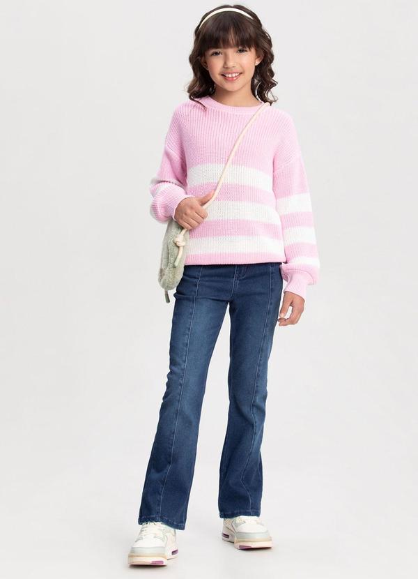 Alakazoo - Calça Jeans Flare com Cintura Ajustável Azul 3