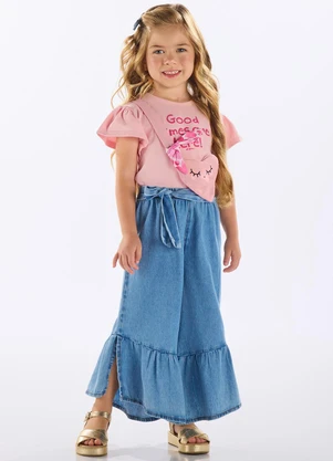 Up Baby - Calça Jeans Infantil com Faixa Azul - UP BABY