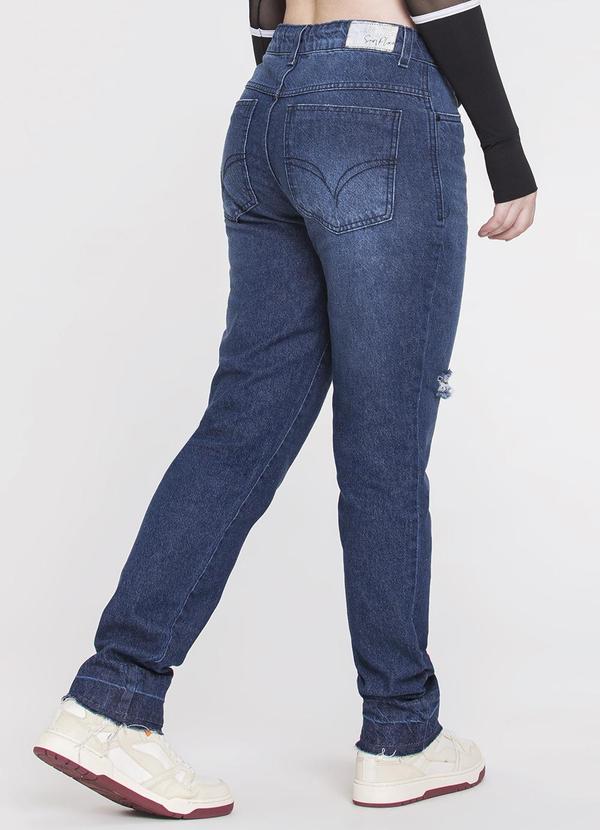 Sun Place - Calça Jeans Juvenil Feminina Boyfriend Azul 2