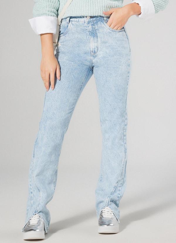 Sun Place - Calça Jeans Juvenil Feminina Reta Azul