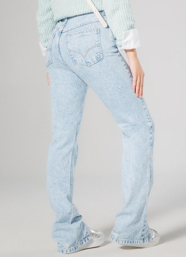 Sun Place - Calça Jeans Juvenil Feminina Reta Azul 2