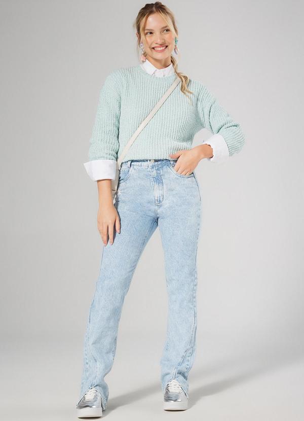 Sun Place - Calça Jeans Juvenil Feminina Reta Azul 3