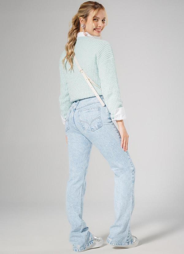 Sun Place - Calça Jeans Juvenil Feminina Reta Azul 4