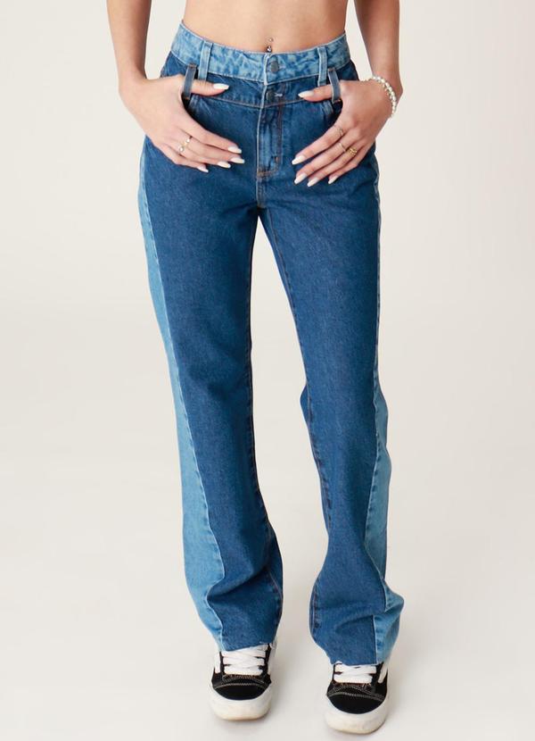 Sun Place - Calça Jeans Juvenil Feminina Reta Azul