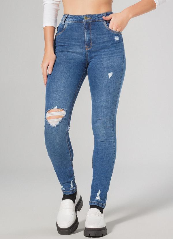 Sun Place - Calça Jeans Juvenil Feminina Skinny Azul