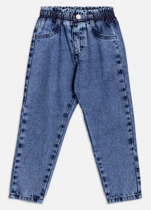 Momi - Calça Jeans Mom Clochard Azul - MOMI