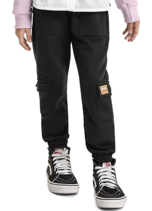 Quimby - Calça Jogger Cargo Infantil Menina Preto - QUIMBY
