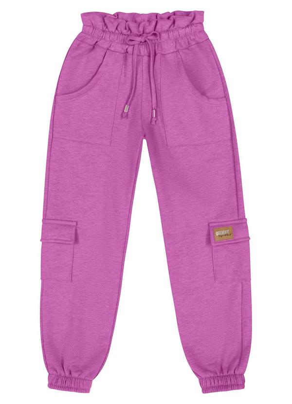 Quimby - Calça Jogger Cargo Infantil Menina Roxo 3