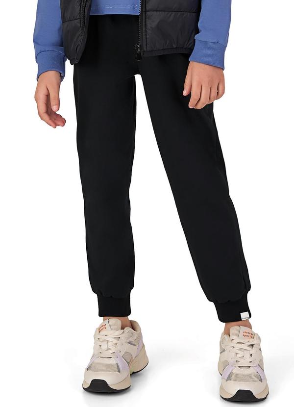 Malwee Kids - Calça Jogger em Cotton Preto