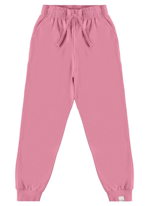 Malwee Kids - Calça Jogger em Cotton Rosa