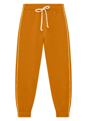 Duduka - Calça Jogger Infantil em Moletom Amarelo - DUDUKA