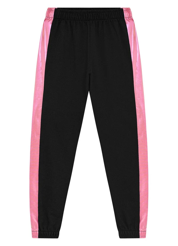 Duduka - Calça Jogger Infantil em Moletom Preto