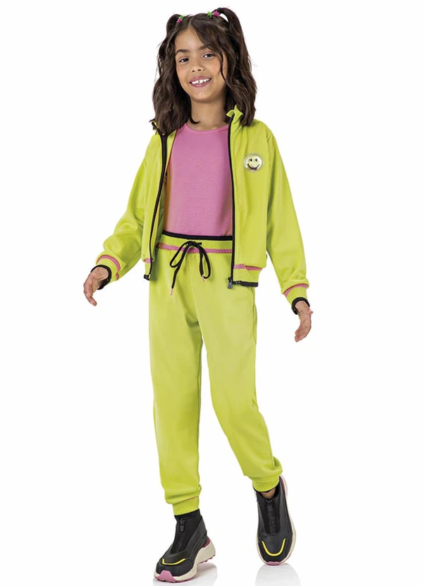 Marisol - Calça Jogger Moletom Infantil Verde 2