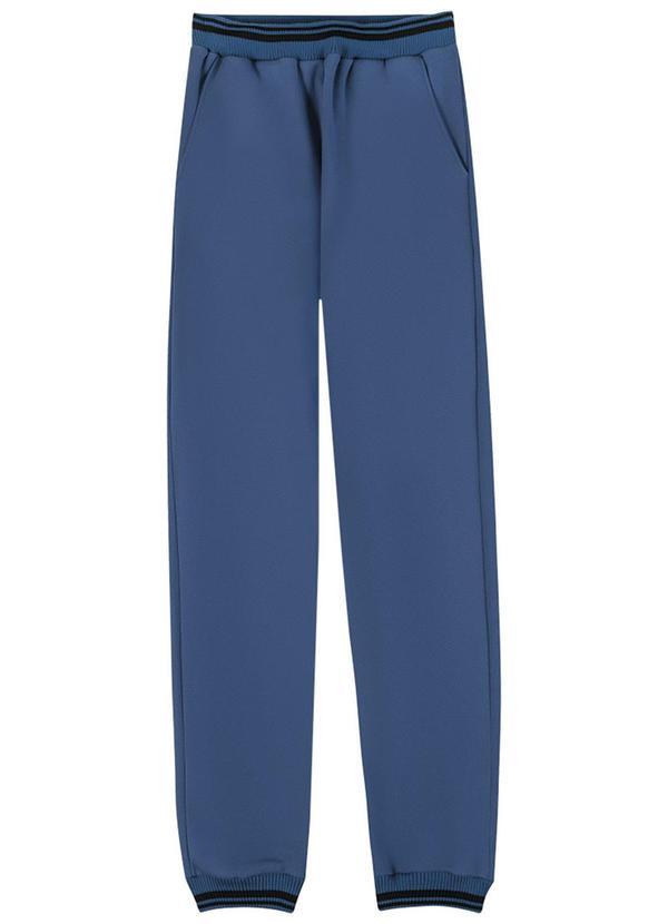 Young Class - Calça Jogger Teen Menina em Moletinho Azul 3