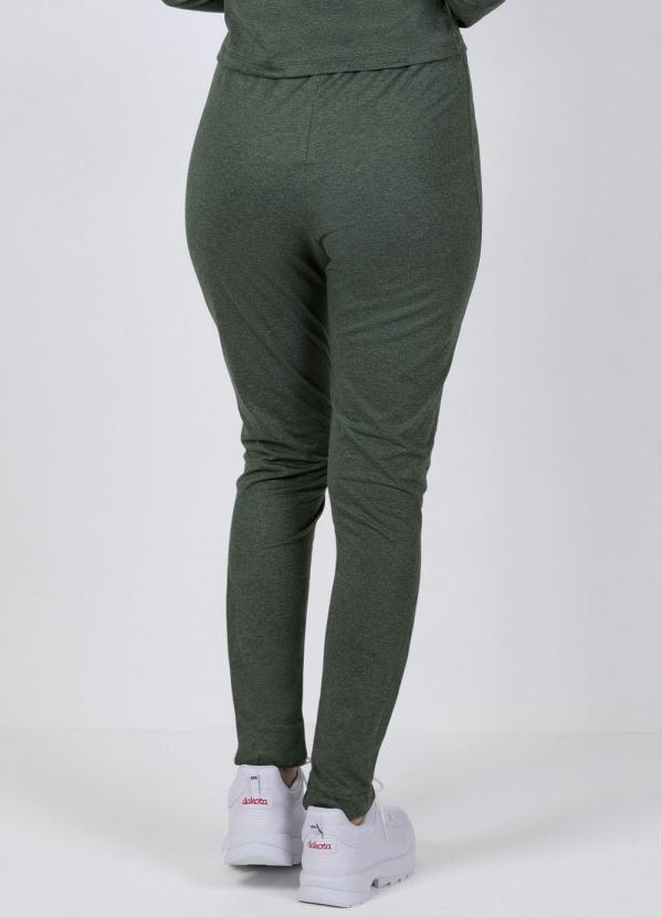 Outlet - Calça Juvenil com Elástico na Cintura Verde 2