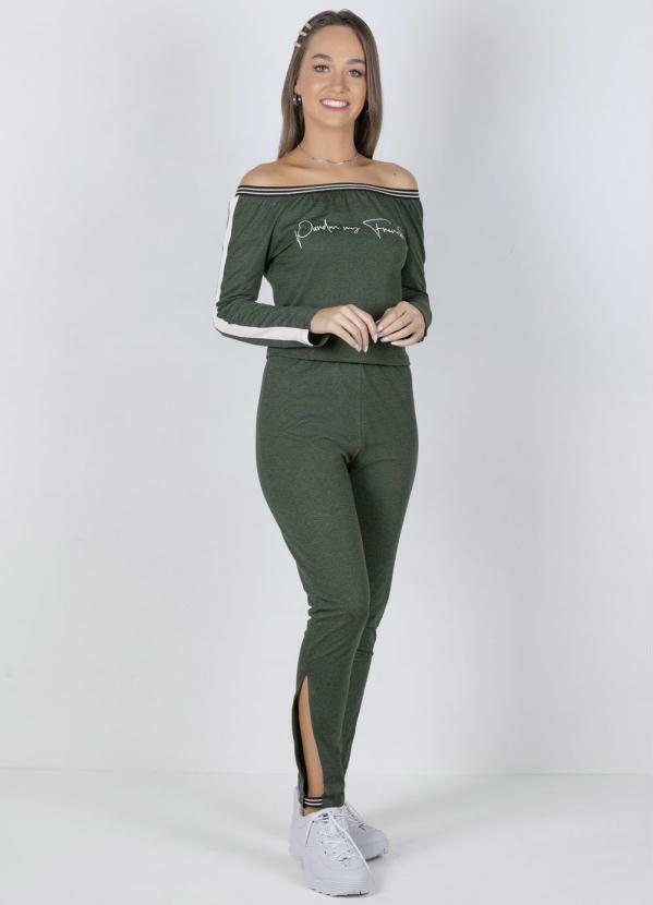 Outlet - Calça Juvenil com Elástico na Cintura Verde 5