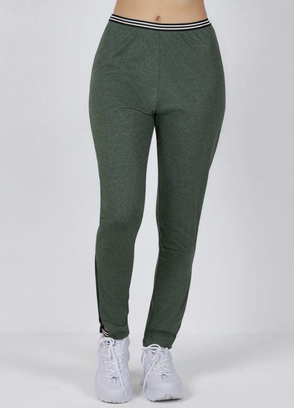 Outlet - Calça Juvenil com Elástico na Cintura Verde 7