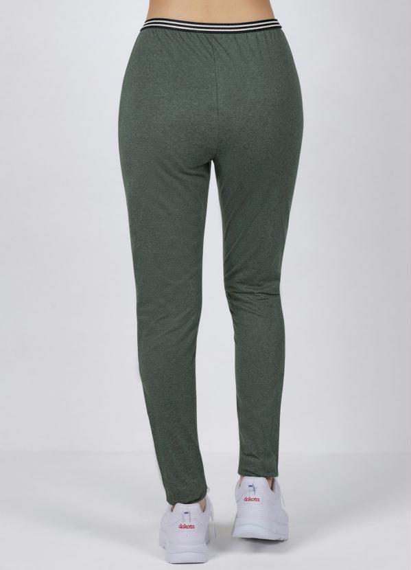 Outlet - Calça Juvenil com Elástico na Cintura Verde 8