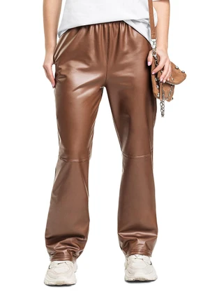 Gloss - Calça Juvenil em Malha Cirrê Marrom - GLOSS