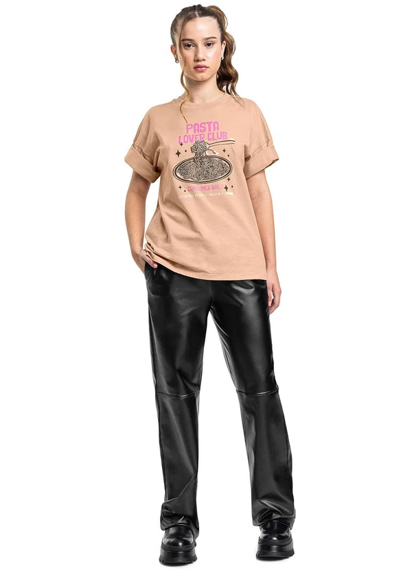 Gloss - Calça Juvenil em Malha Cirrê Peluciada Preto 2