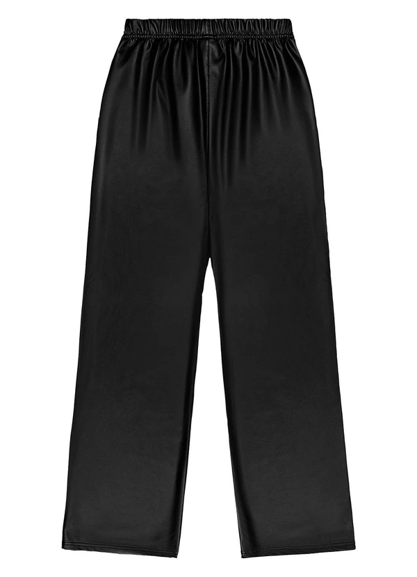 Gloss - Calça Juvenil em Malha Cirrê Peluciada Preto 3
