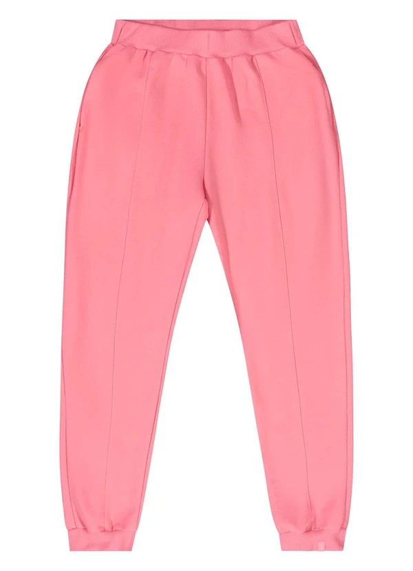 Gloss - Calça Juvenil em Moletom Rosa