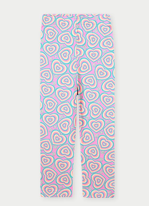 Abrange - Calça Legging Corações Super Poderosos Rosa