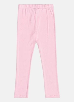 Bimbi - Calça Legging de Ribana Canelada Rosa Rosa - BIMBI