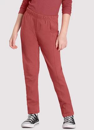 Alakazoo - Calça Legging em Molecotton Felpado Rosa - ALAKAZOO