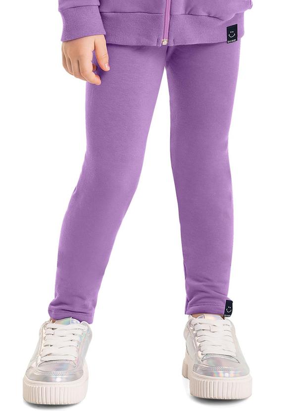 Quimby - Calça Legging em Molecotton Infantil Roxo