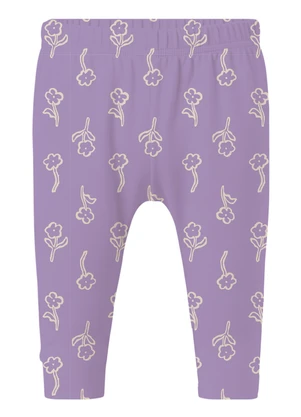 Malwee Kids - Calça Legging Floral Lavanda - MALWEE KIDS
