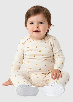 Malwee Kids - Calça Legging Floral Off White - MALWEE KIDS