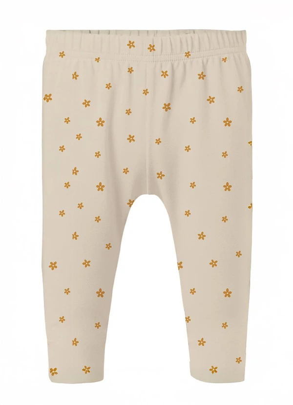 Malwee Kids - Calça Legging Floral Off White