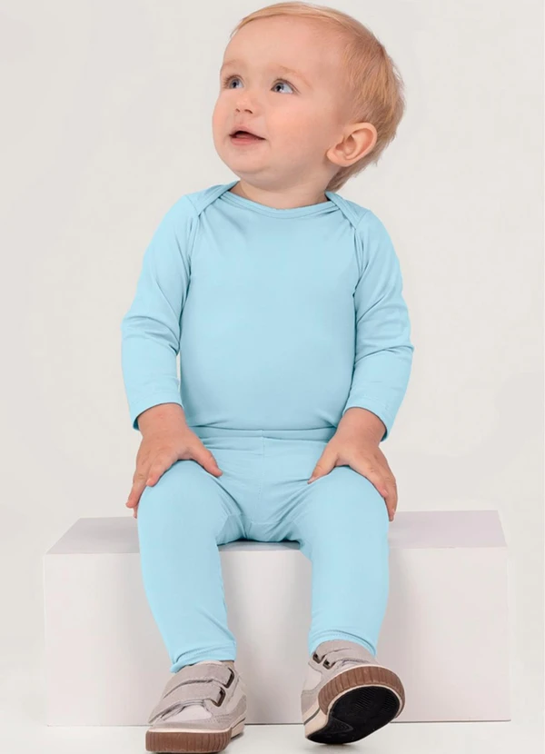Brandili Baby - Calça Legging Térmica Bebê Unissex Azul 2
