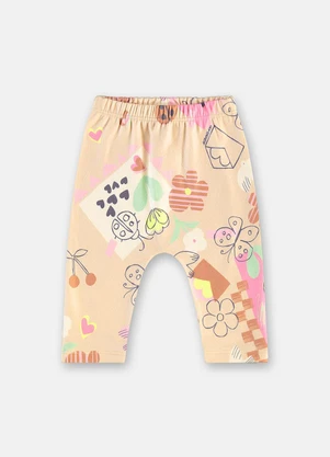 Up Baby - Calça Malha Peluciada Amarelo - UP BABY