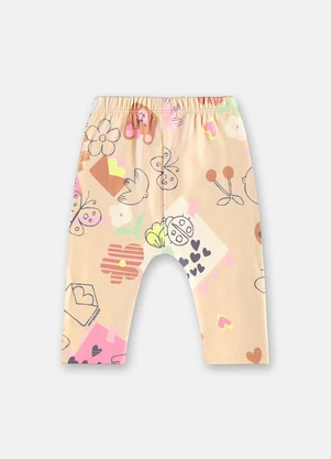 Up Baby - Calça Malha Peluciada Amarelo - UP BABY