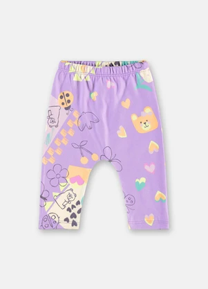Up Baby - Calça Malha Peluciada Roxo - UP BABY