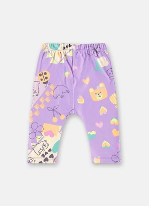 Up Baby - Calça Malha Peluciada Roxo - UP BABY