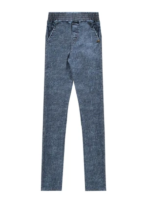 Milli e Nina - Calça Menina em Jeans Trancoso Azul - MILLI E NINA