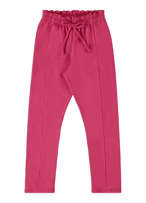 Marlan - Calça Menina em Molecotton Felpado Rosa