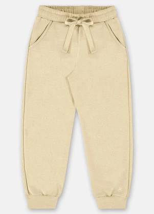 Up Baby - Calça Menina em Moletom Amarelo - UP BABY