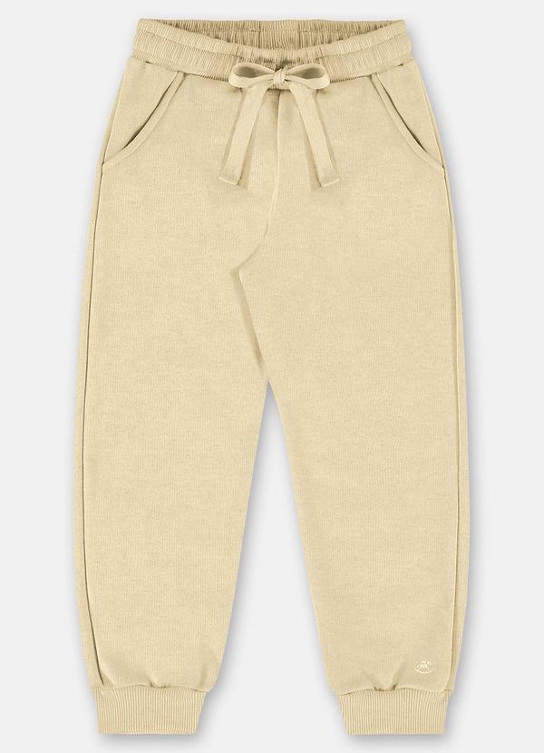 Up Baby - Calça Menina em Moletom Amarelo