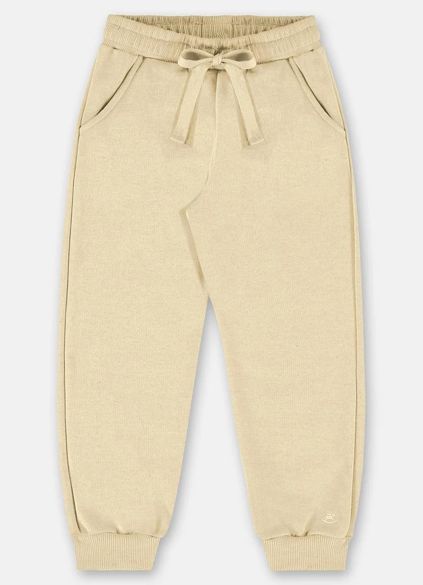 Up Baby - Calça Menina em Moletom Amarelo
