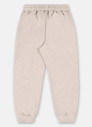 Up Baby - Calça Menina em Moletom Bege - UP BABY