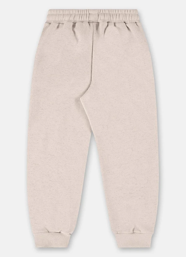 Up Baby - Calça Menina em Moletom Bege 2