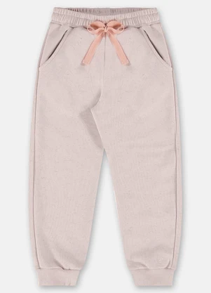 Up Baby - Calça Menina em Moletom Rosa - UP BABY