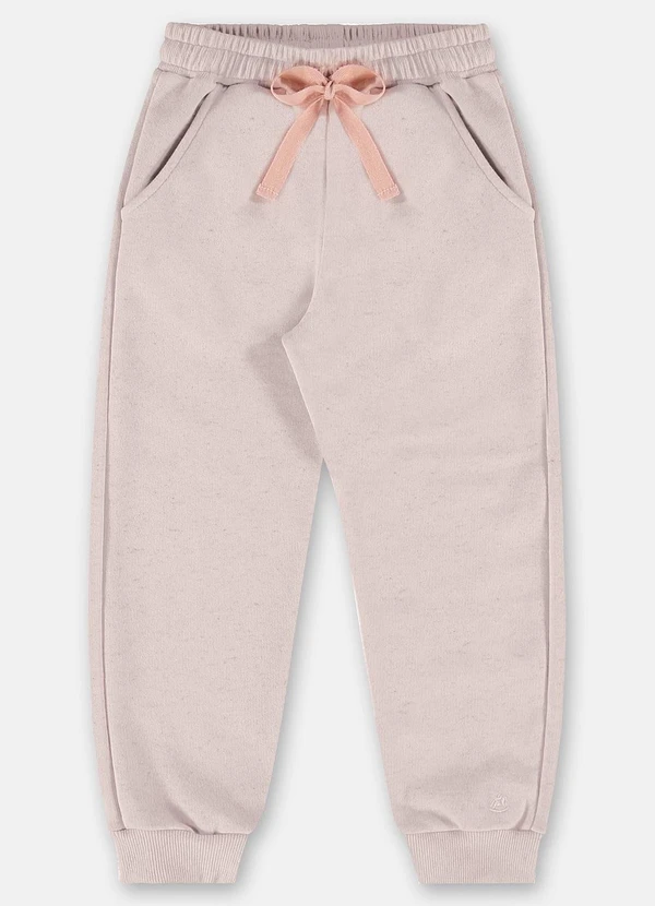 Up Baby - Calça Menina em Moletom Rosa