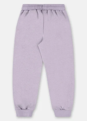 Up Baby - Calça Menina em Moletom Roxo - UP BABY