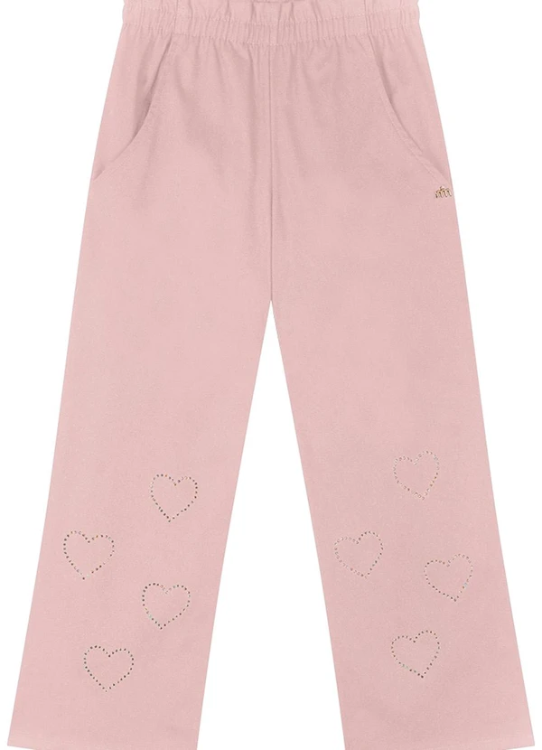 Milli e Nina - Calça Menina em Sarja Rosa 3