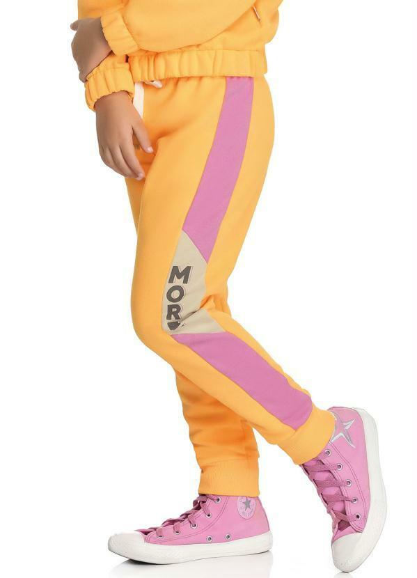Elian - Calça Menina Love More Laranja